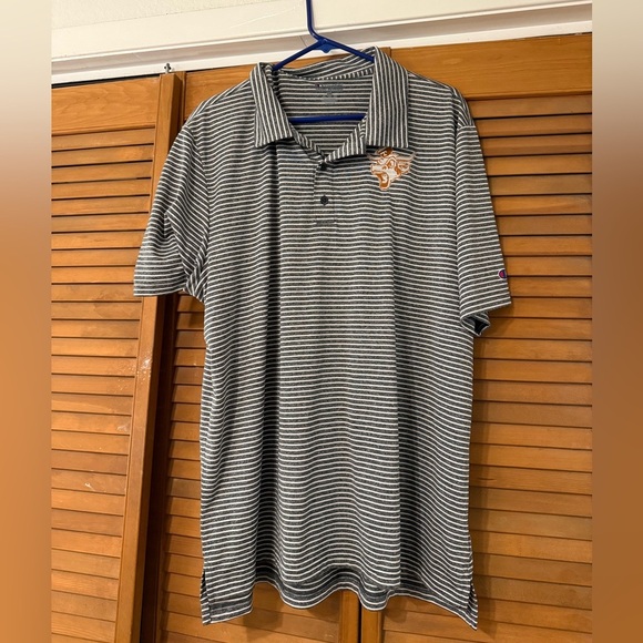 Champion Gray Polo Shirt with Embroidered Details - Picture 1 of 3